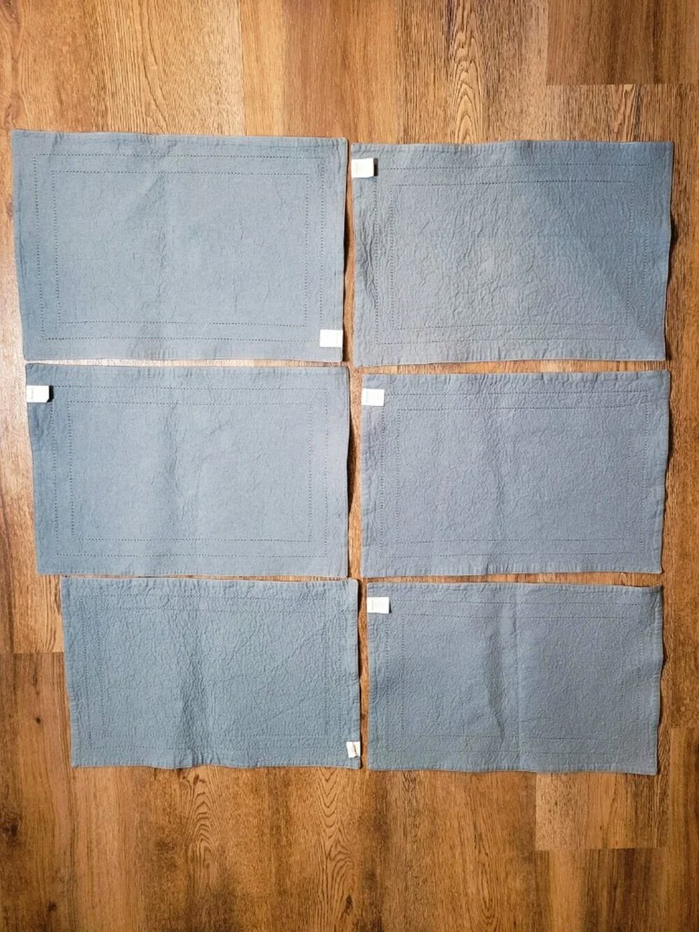 Pier 1 Imports Blue Placemats Set of 6 - 100% Cotton Great Condition 18